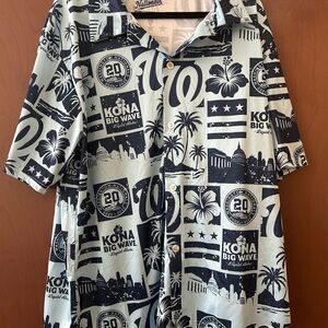 Blue and White nationals/Kona Hawaiian Shirt